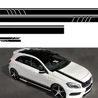 5 Stuks Universele Auto Lichaam Stripe DIY Sticker Decal Trim Zijkap Achteruitkijkspiegel Vinyl