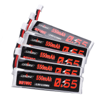 5 Stuks URUAV 3,8 V 550 mAh 80C / 160C 1S HV 4,35 V PH2.0 Plug Lipo batterij voor GEPRC TinyGO 4K FPV Indoor Whoop Emax