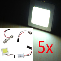 5 X 8w T10 Lamp Dome Festoon Car Interior License Plate Cob Led Lights