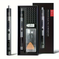 50 In 1 Elektrische Schroevendraaier Set Precisie Reparatietool Koppel 0.4Nm 240RPM Lithium Accu USB Voeding Chroom Vana