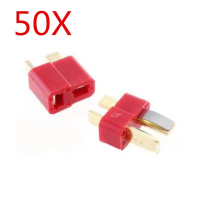 50 Pair Of Fireproof T Plug Connector For Rc Esc Battery