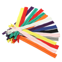 50 Pcs 9 Inch Colorful Tailor Sewing Nylon Coil Closed End Zippers