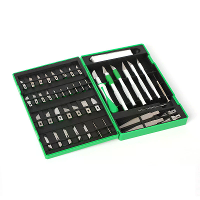 50 Stuks Aluminium Antislip Handvat Hobbymes Set SK2 Koolstofstaal Veelzijdige Precisiesnijgereedschappen Graveren Kunst