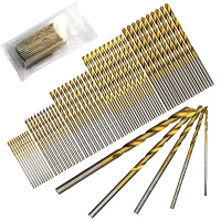 50 Stuks Titanium gecoate spiraalboorset 1 3mm schacht Hoge slijtvastheid Kleine boorbits voor elektrische boormachines