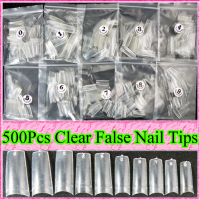 500Pcs Clear French Acrylic False 3d Nail Tips Nail Art