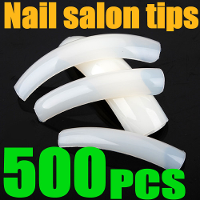 500Pcs Milky Salon French False Acrylic 3d Nail Art Tips