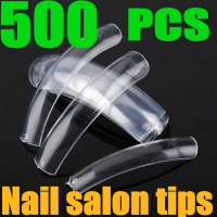 500Pcs Transparent Salon False Acrylic 3d Nail Art Tips