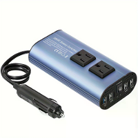 500W Piektopvoer Auto Power Inverter DC 12V naar AC 110V LCD Display Dubbele AC uitgangen 4 USB Autolader voor Auto Thui