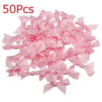 50Pcs 7mm Satin Ribbon Bows Scrapbooking For Diy Decoration Gifts