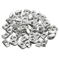 50Pcs M4 20 Carbon Steel T Sliding Nut Block for 2020 Aluminum Profile