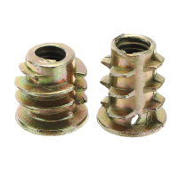 50Pcs M4 Zinc Alloy Wood Furniture Hex Socket Drive Head Screw In Threaded Insert Nut
