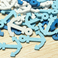 50Pcs Mini Wooden Sea Anchor Nautical Craft Scrapbooking Home Decor