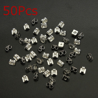 50Pcs Silver Butterfly Earring Backs Stoppers Jewelry Earnuts Studs