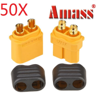 50X Amass Xt60+ Plug Connector With Sheath Housing Male & Female 1 Pair
