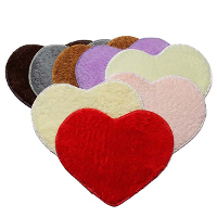 50X60cm Heart Shape Door Mat Bathroom Bedroom Carpet