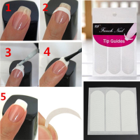 51Pcs Nail Art Smile Striping Line French Guide Tips Stickers