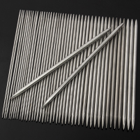 55Pcs 11 Sizes Stainless Steel Double Pointed Knitting Needles Hat Sweater Scarf Crochet Hook