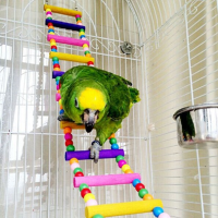 58Cm Pet Bird Wooden Swing Flexible Small Pets Climb Ladder Bird Parrot Toys