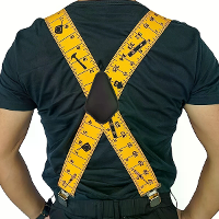 5Cm Elastische Liniaal Heren Suspender 4 Clips X vormige Verstelbare Casual Broekband voor Werk Bouw Naaien