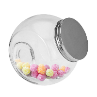 Voorraadpot met deksel   glas   16 x 16 cm   1,5L   snoeppot   voedsel bewaren