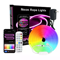 5M 10m Slim Neon Strip RGB LED Neon Licht Strip Kit IP67 Waterdicht 24V 12W/M Ra92 Flexibele LED Strip APP & Afstandsbed
