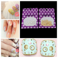 5Mm Sliver Gold Shell Shape 3d Nail Art Decoration