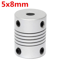 5Mm X 8mm Aluminum Flexible Shaft Coupling Od19mm X L25mm Cnc Stepper Motor Coupler Connector