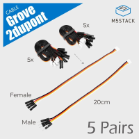 5Pairs M5Stack Kabel Grove2 Dupont HY2.0 4P naar 2.54 Mannelijke/vrouwelijke Dupont Line conversiekabel