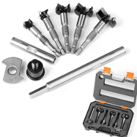 5PCS 7mm Shank Scharnier Boren Boor Houtbewerking Gatopener 15mm 20mm 25mm 30mm 35mm Snijdiameter
