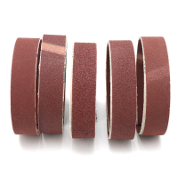 5Pcs 80/100/150/240/320 Grit Sanding Belts 25mm Width Aluminum Oxide Sanding Belt
