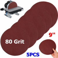 5Pcs 9 Inch 80 Grit Aluminum Oxide Sanding Polishing Disc Abrasive Tool