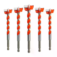 5PCS Carbide Scharnier Boren Forstner Boorbits voor Hout & Sloten Precisie Boring Gereedschappen met Hex Schacht (45 Gau