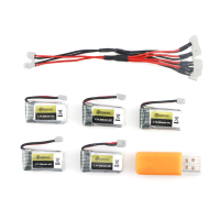 5Pcs Eachine E010 E010c E011 E013 3.7V 260mah 45c Lipo Battery Usb Charger Sets