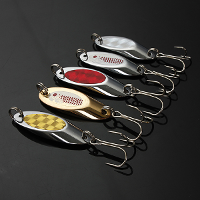 5Pcs Fishing Metal Lure Treble Hook Crankbait Spinner Bass Bait
