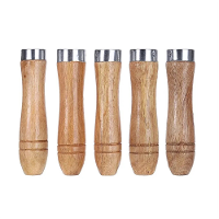 5PCS Houten Vijlhandgrepen Ergonomisch Veilige Passvorm 9cm Lengte 4mm Diameter Geschikt voor 4 6 Inch Vijl Multifunctio