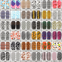 5Pcs Nail Art Polish Foils Decal Stickers Tips Wraps Decoration