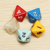 5Pcs/set Number Eight Sided Dice Board Game Dice Counter
