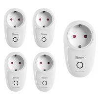 [5PCS] Sonoff S26R2TPF Europese Standaard Slimme WiFi Stopcontact Ondersteunt Afstandsbediening Telefoon Timer Stemcontr