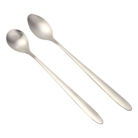 5Pcs Stainless Steel Spoon Long Handle Coffee Spoon Soup Spoon Tableware
