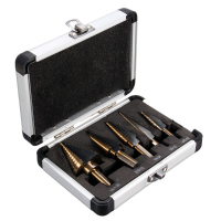 5Pcs Triangle Shank Imperial Pagoda Step Drill Set