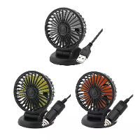 5V/12V/24V Enkele Kop Autoventilator 360° Verstelbare Koelventilatoren 2 Snelheden USB Mini Formaat Vijf blad Sterke Win