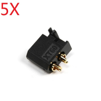 5X Amass Xt60c M Plug Male Xt60 Connector With Mounting Bracket Black