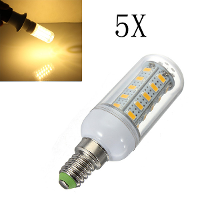 5X E14 7w Warm White 36 Smd 5730 Led Corn Light Lamp Bulbs Ac 220v