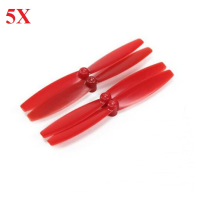 5X Gemfan 65mm Abs Propeller Blade Cw Ccw Red For 615 6 X 15mm Coreless Motor Racing Quadcopter