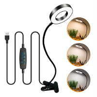5X LED vergrootlamp met klem en USB vergrootglas, verstelbare helderheid en kleurtemperatuur voor lezen, schoonheid en h