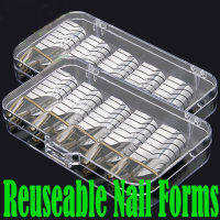 5X Reusable Nail Forms Uv Gel Acrylic French Nail Art