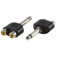 6.35Mm mono pl. 2X rca so