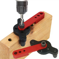 6/8/10Mm Verticale Pocket Hole Dowel Jig Kit Houtbewerking Zelfcentrerende Boorgids Locatie Aluminium Houtbewerking Gatb