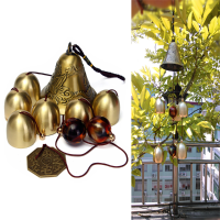 6 Bells Copper Clock Yard Garden Outdoor Living Amazing Wind Chimes