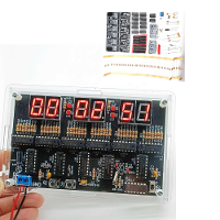 6 Cijfers DIY Klok Kit Automatische Weergave Tijd DIY Alarmklok Soldeer Oefenkit voor Studenten en DIY'ers DC4.5V 5.5V